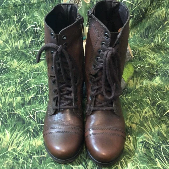 Steve Madden Dark Brown Troopa Boots Size 5 1/2 - Picture 2 of 14